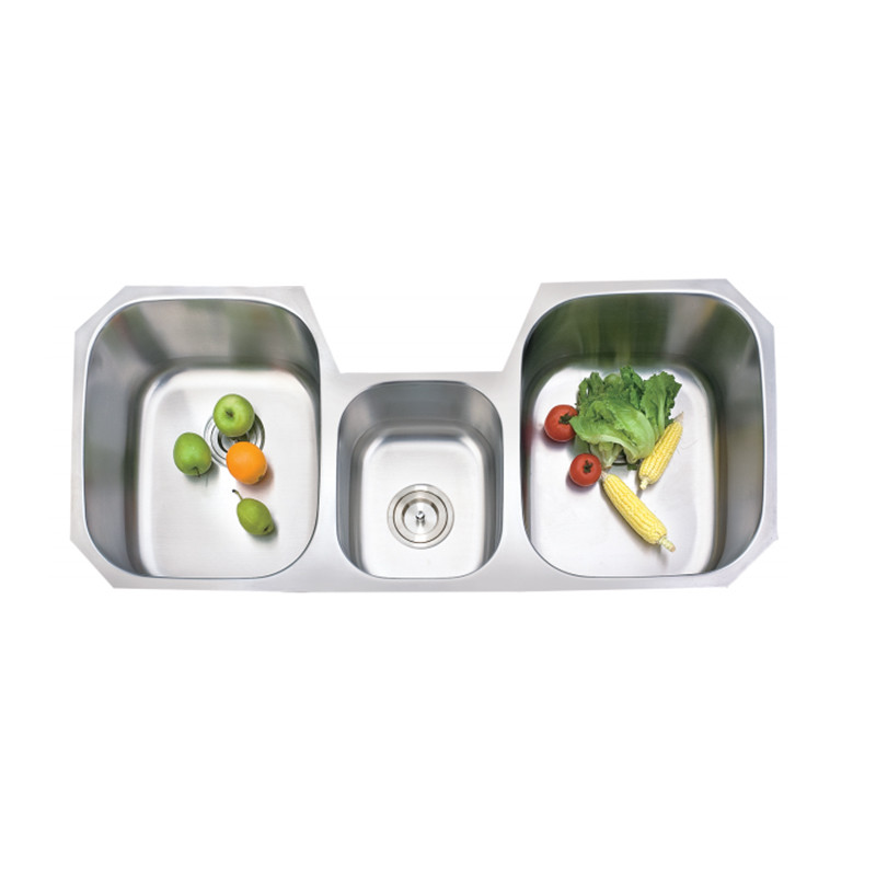 11653 ndermount Triple Bowl Stainless Steel Kitchen Sinks