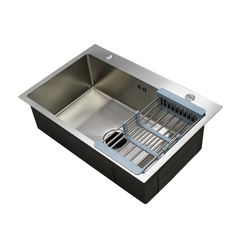 6845 Silver Black Gold kitchen sink