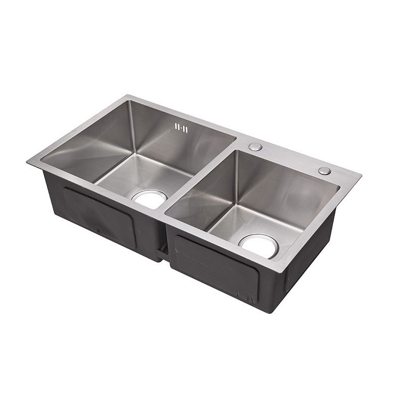 7843 Double tank handmade stainless steel sink