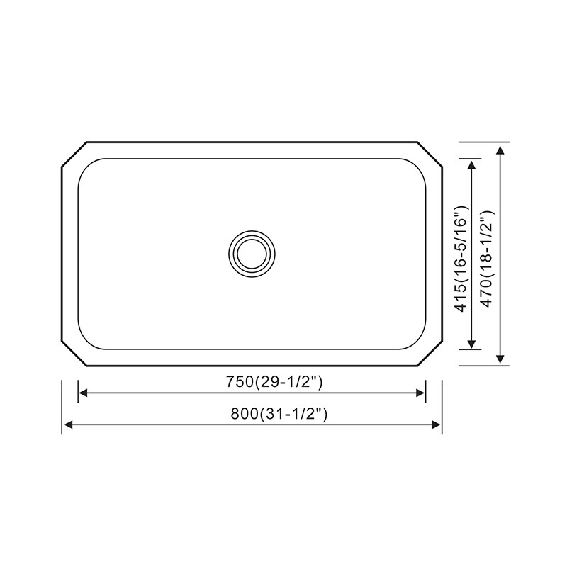 8047 Stainless steel vegetable sink